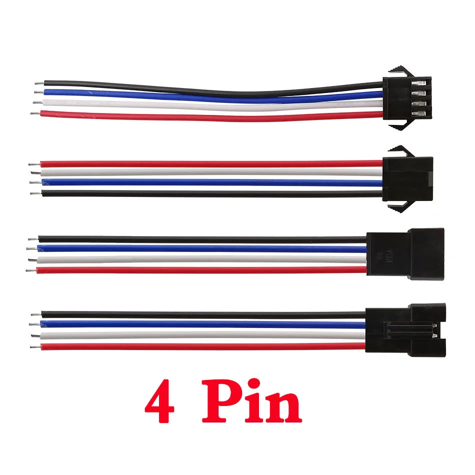 5Pair/10Pcs SM JST LED Connector Cable 2/3/4/5/6 Pin Plug Socket Male Female Wire Connector for RGB RGBW LED Strip Light Adapter