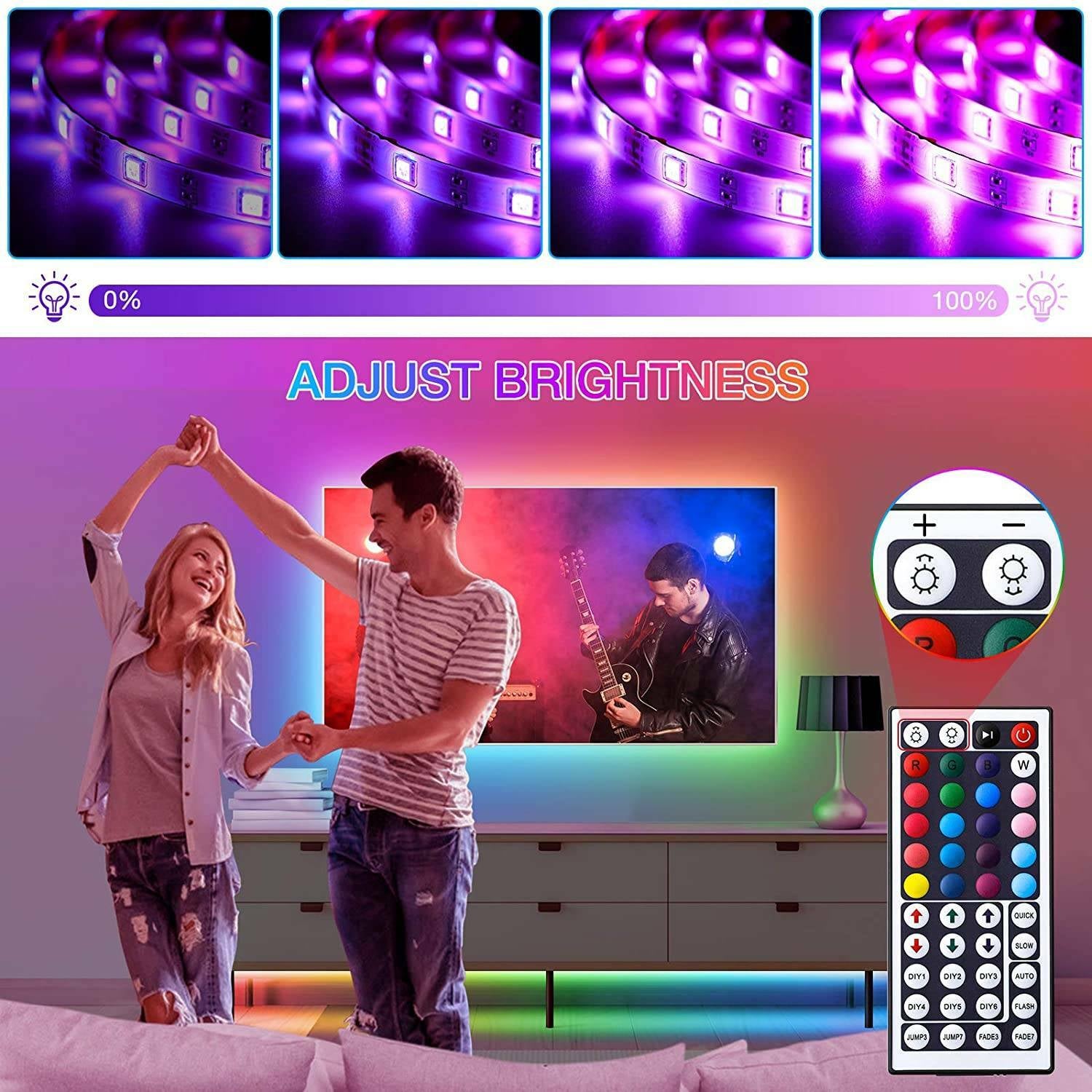 1-20M LED Stripe RGB Leiste Streifen Band Licht Leuchte Lichterkette Lichtleiste