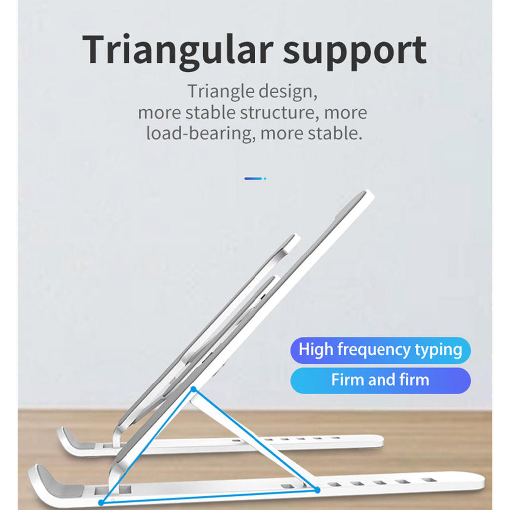Adjustable Non-Slip Laptop Stand Support Holder Base Riser 6 Gears Height Notebook Cooling Stand Portable for 11-17 Inch Tablet