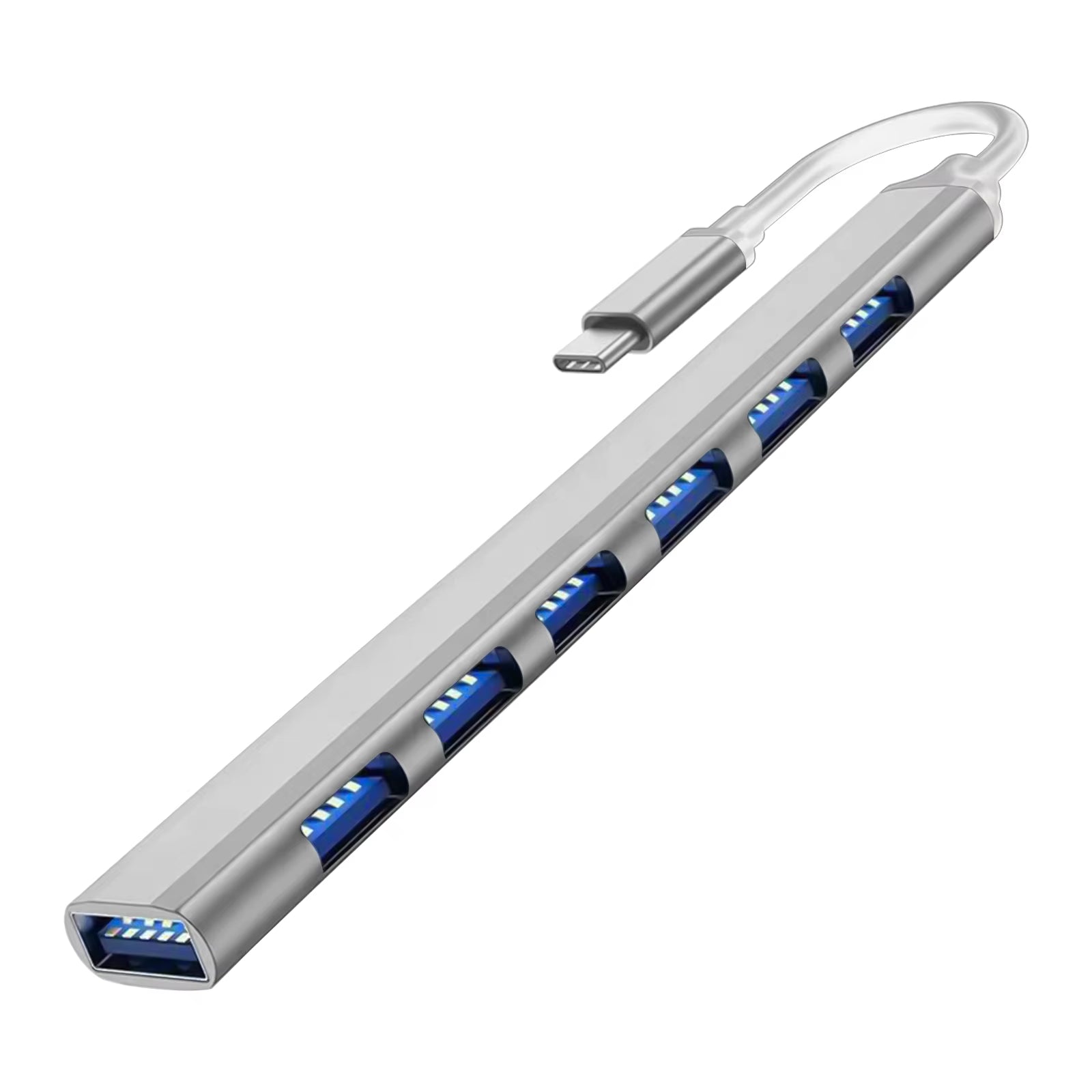 7 Ports USB HUB USB C USB 3.0 HUB 7-In-1 Type C Multi-Port USB Splitter OTG Adapter USB Adapter for Macbook Pro Air PC Laptop