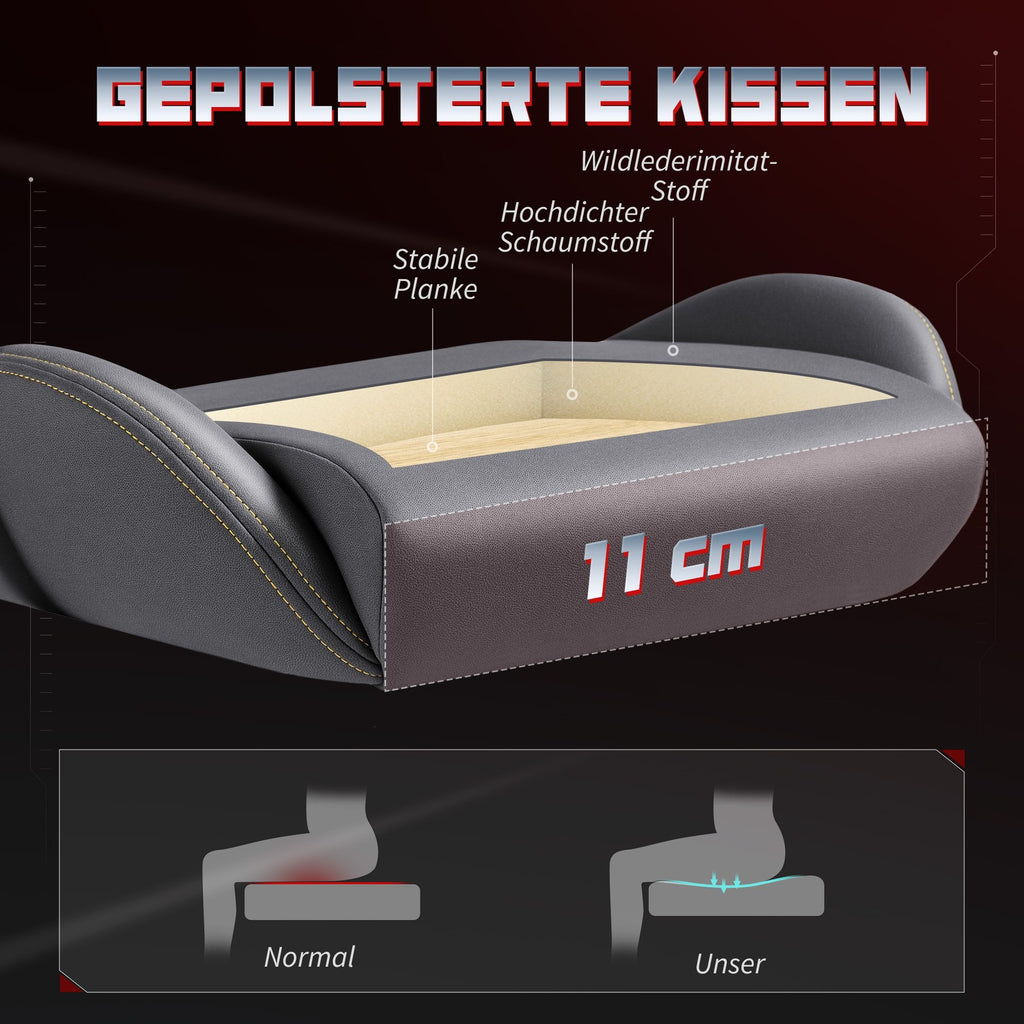 Gaming Stuhl Ergonomisch Wildlederimita