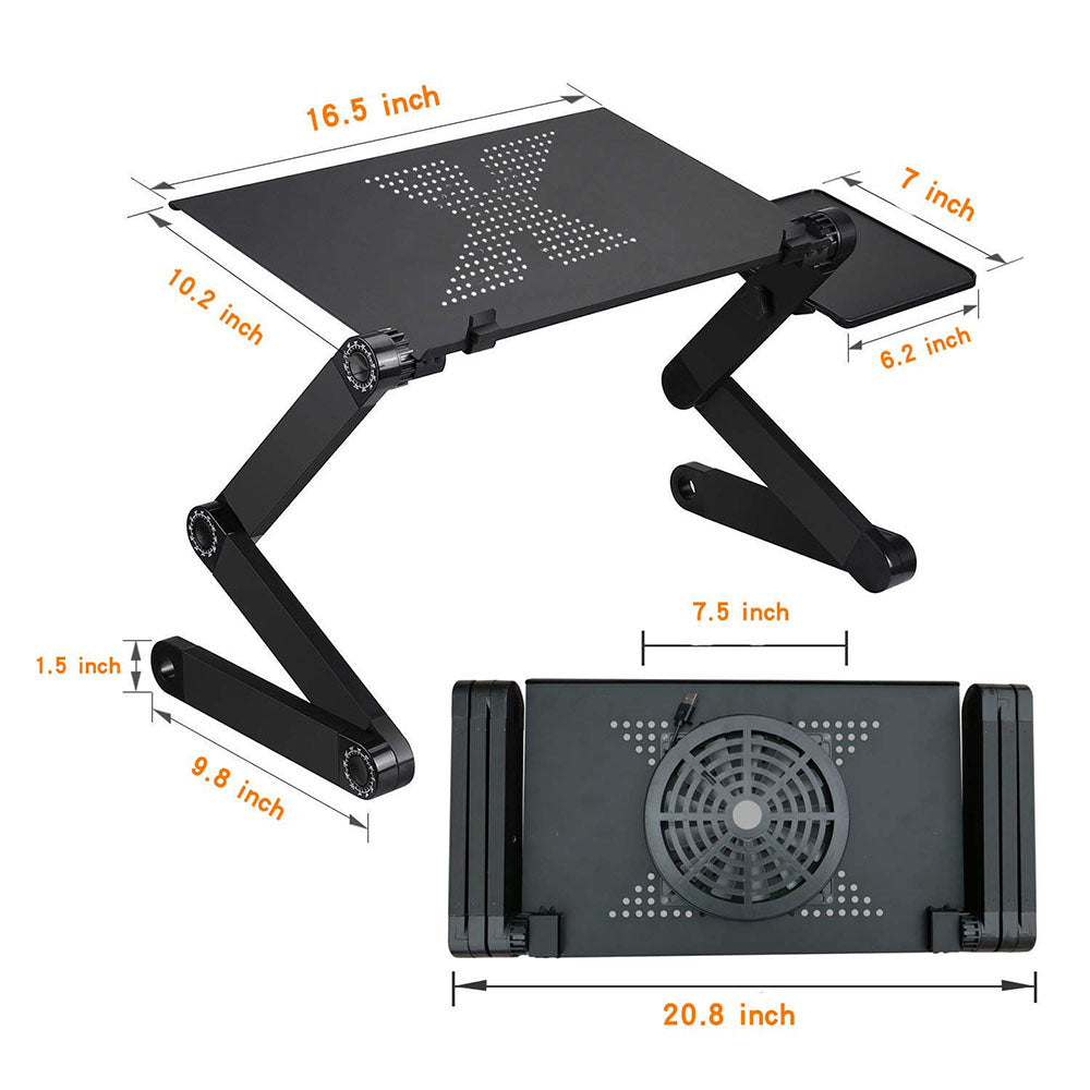 Laptop-Table-Stand Desk Mouse-Pad Notebook Folding Ergonomic-Design Adjustable With