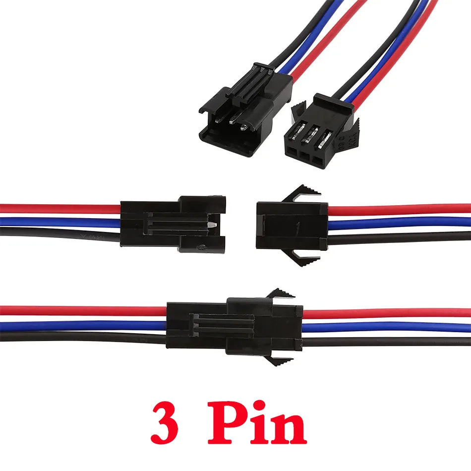 5Pair/10Pcs SM JST LED Connector Cable 2/3/4/5/6 Pin Plug Socket Male Female Wire Connector for RGB RGBW LED Strip Light Adapter