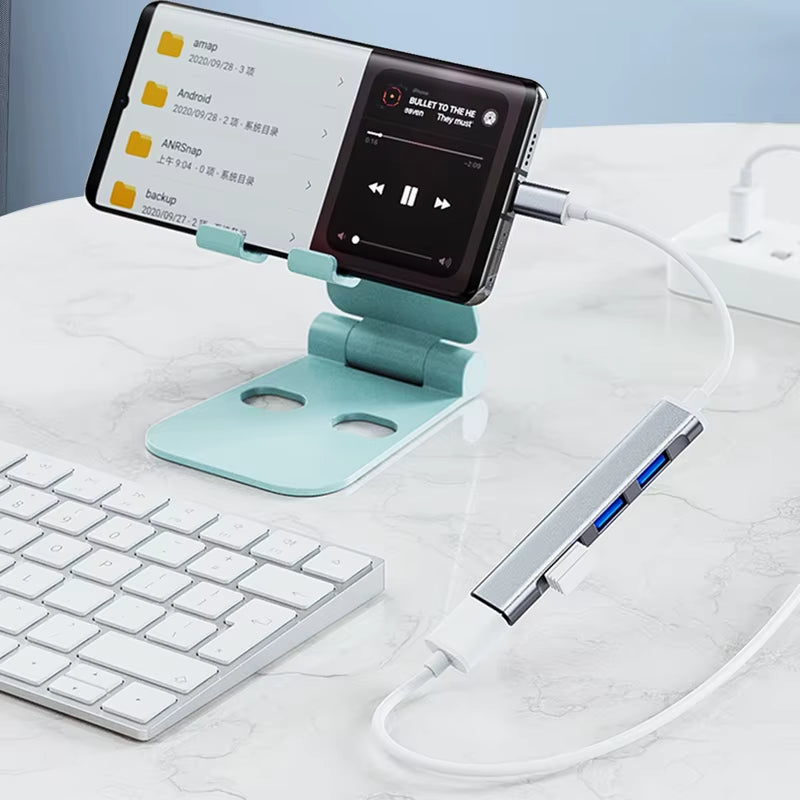7 Ports USB HUB USB C USB 3.0 HUB 7-In-1 Type C Multi-Port USB Splitter OTG Adapter USB Adapter for Macbook Pro Air PC Laptop