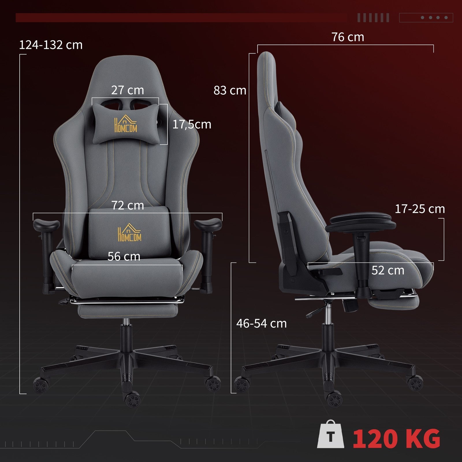 Gaming Stuhl Ergonomisch Wildlederimita