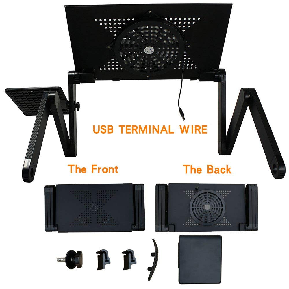 Laptop-Table-Stand Desk Mouse-Pad Notebook Folding Ergonomic-Design Adjustable With