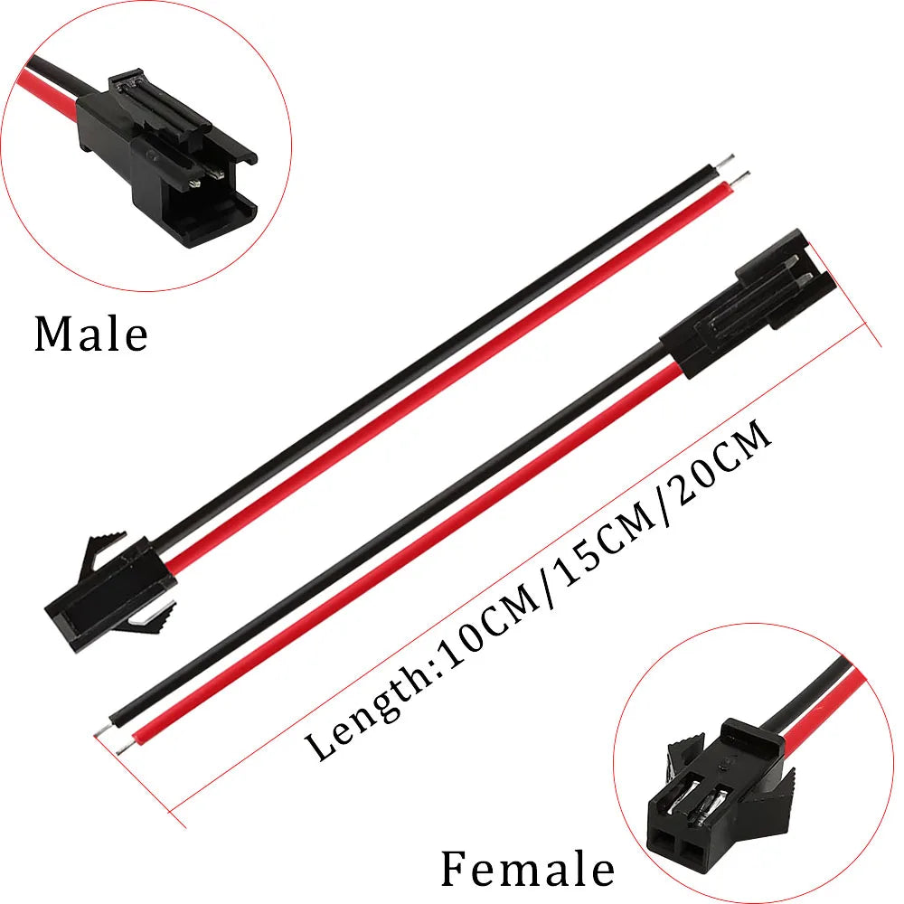 5Pair/10Pcs SM JST LED Connector Cable 2/3/4/5/6 Pin Plug Socket Male Female Wire Connector for RGB RGBW LED Strip Light Adapter