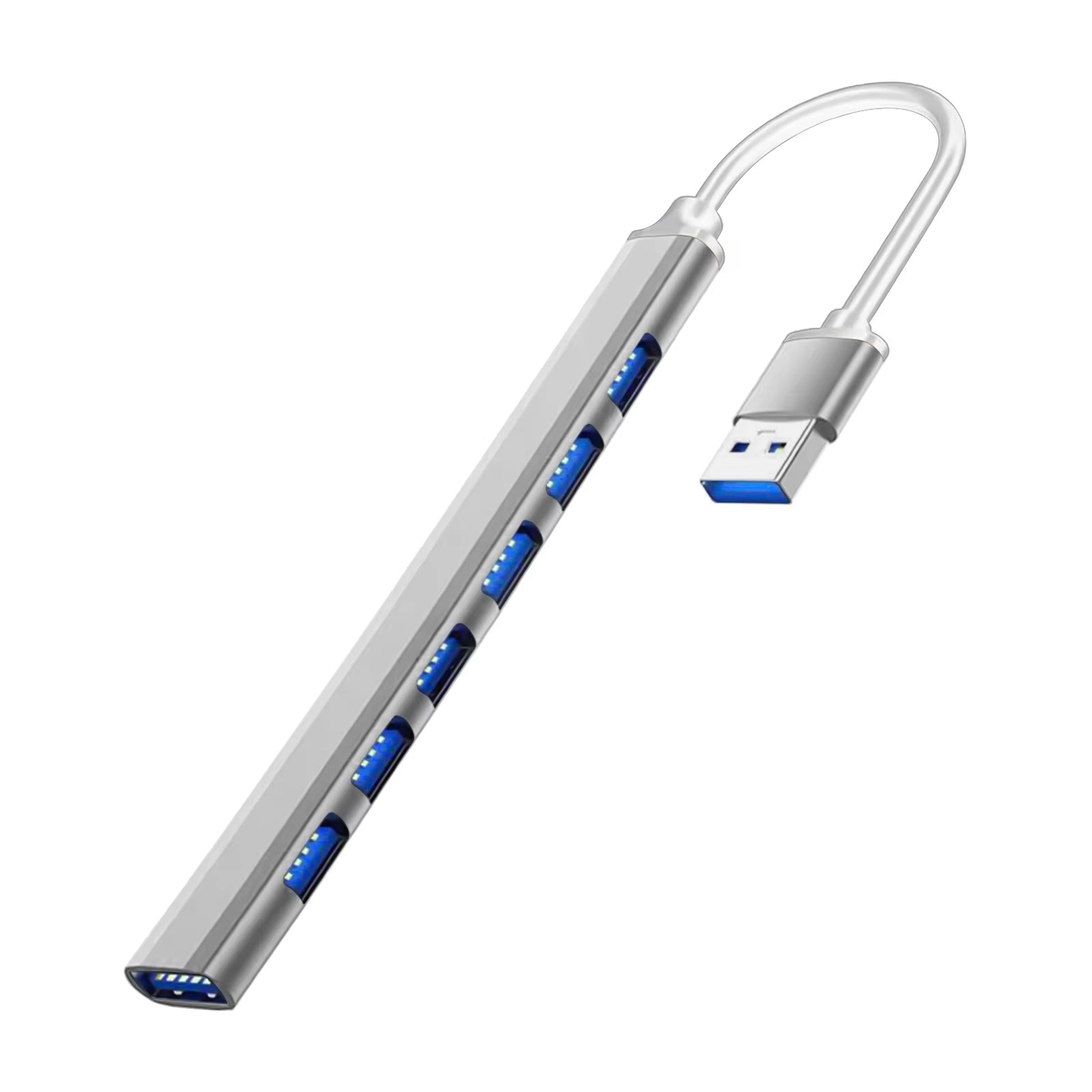 7 Ports USB HUB USB C USB 3.0 HUB 7-In-1 Type C Multi-Port USB Splitter OTG Adapter USB Adapter for Macbook Pro Air PC Laptop