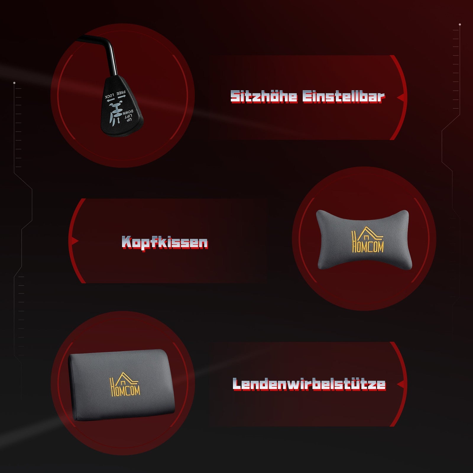 Gaming Stuhl Ergonomisch Wildlederimita