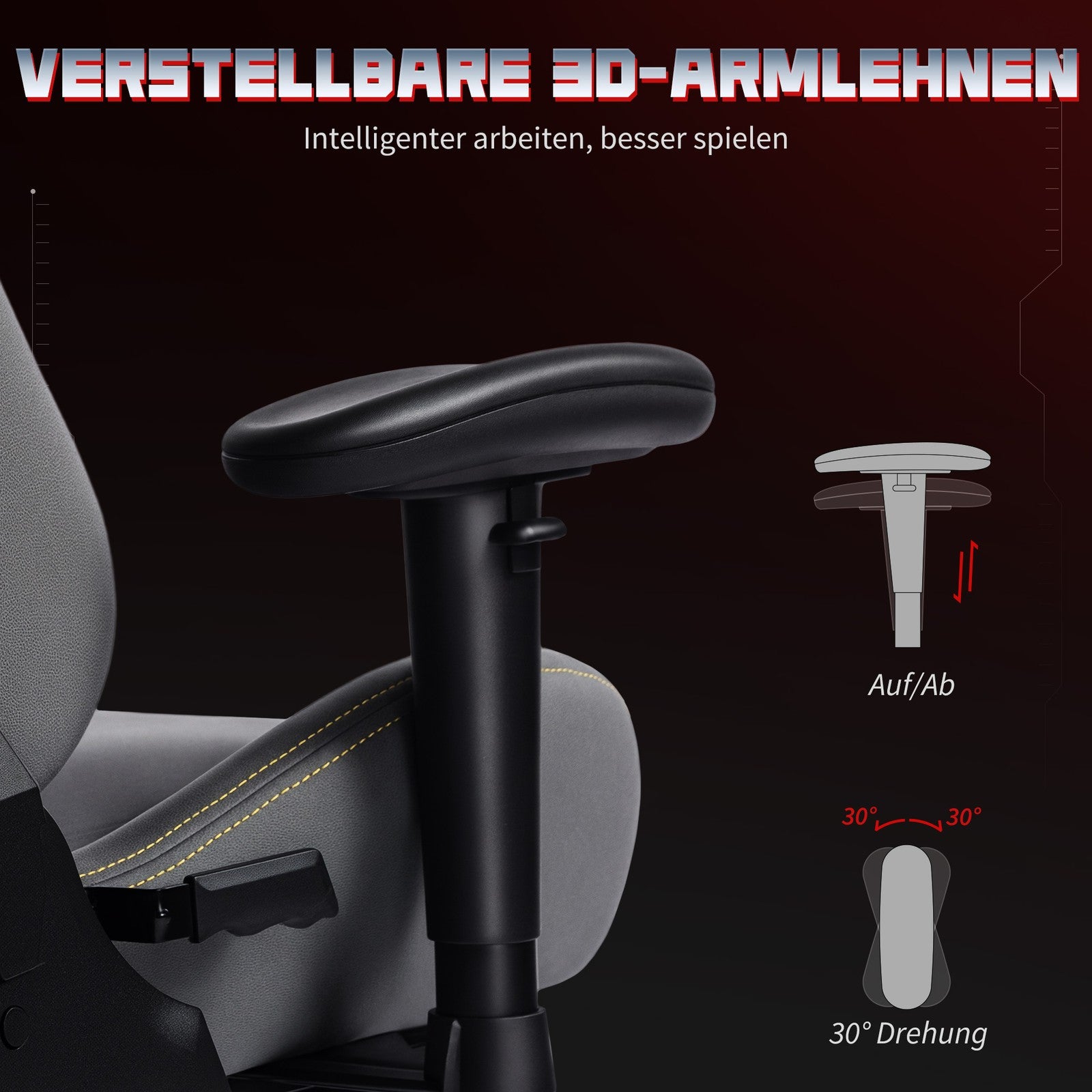 Gaming Stuhl Ergonomisch Wildlederimita