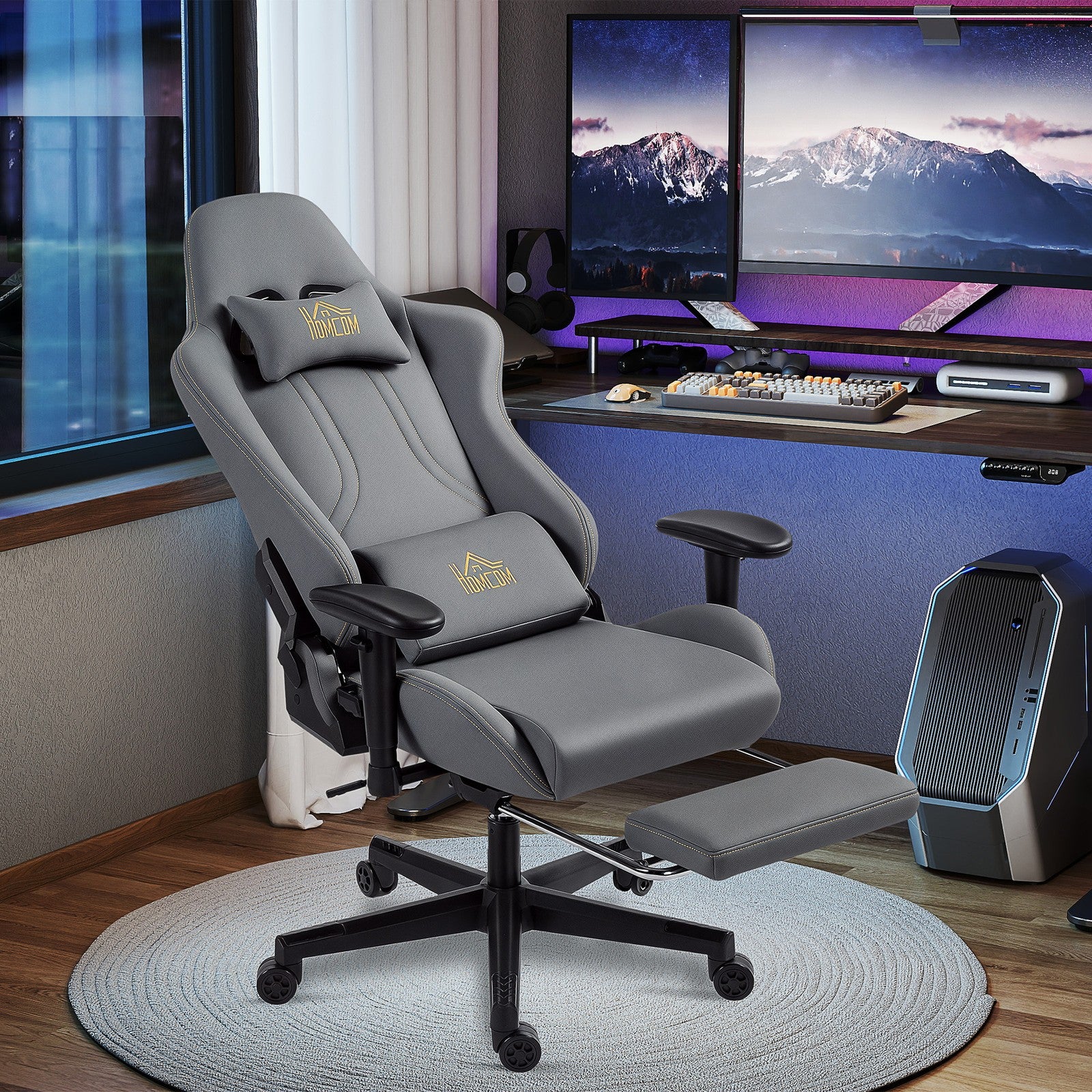 Gaming Stuhl Ergonomisch Wildlederimita