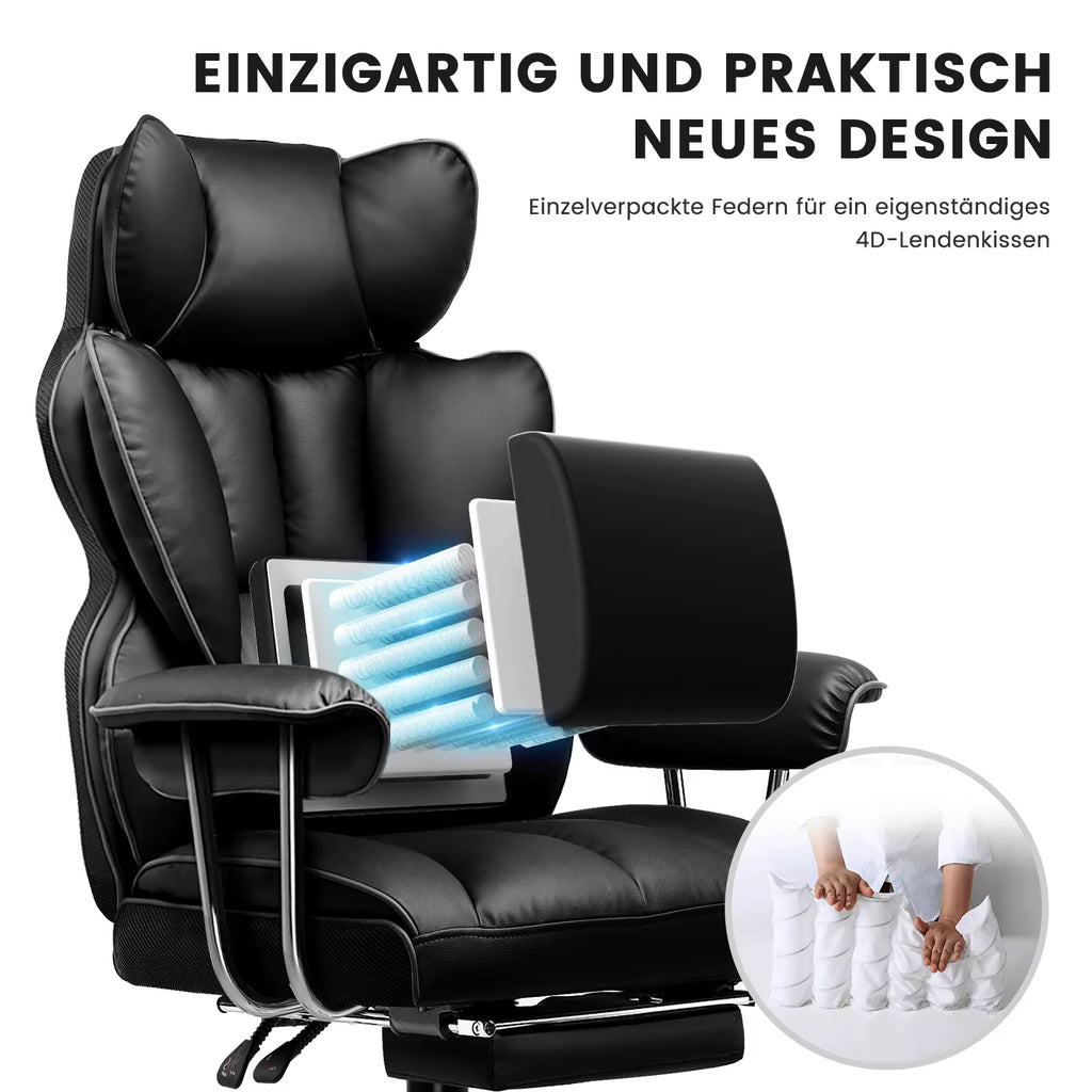 Gaming Chair Gamer Chair Ergonomic Office Chair Footrest Fabric Surface Spring Seat Cushion Gaming Chair