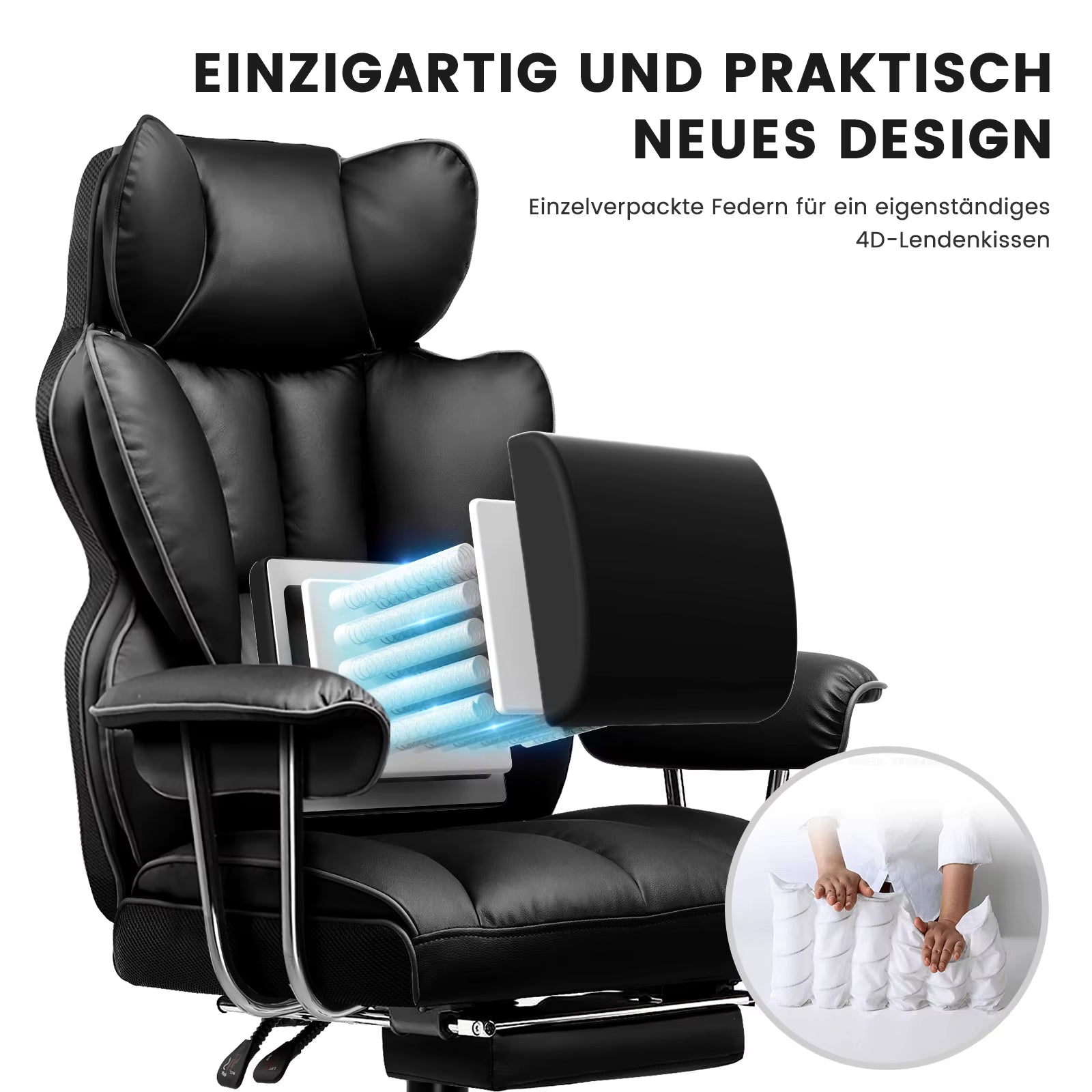 Gaming Chair Gamer Chair Ergonomic Office Chair Footrest Fabric Surface Spring Seat Cushion Gaming Chair
